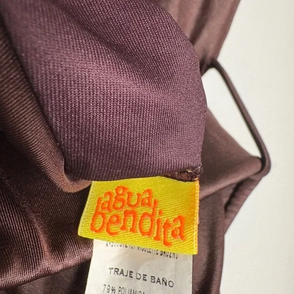 AGUA BENDITO | $255 Nicolette Bronzo 7335 Brown One Piece Swimsuit with Belt M - Picture 8 of 14